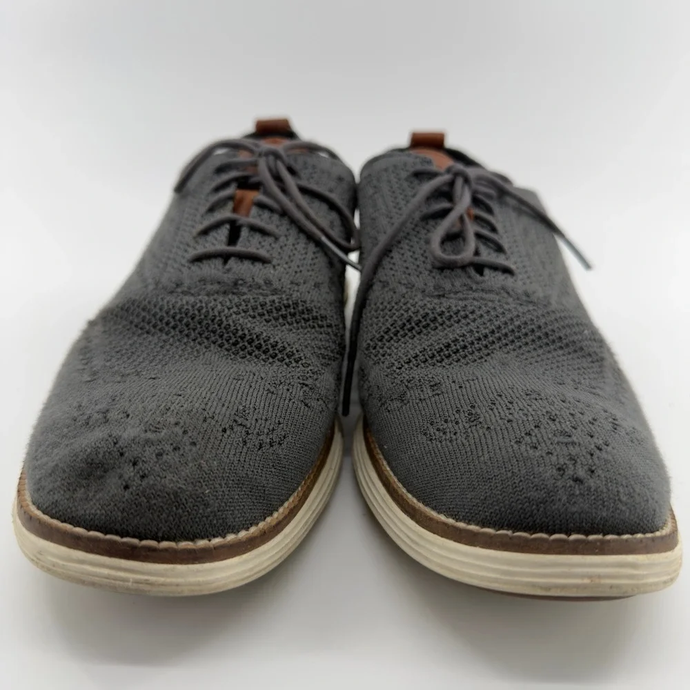 Cole Haan Mens Original Grand Stitchlite Wingtip Oxford Gray Size‎ 10.5 M